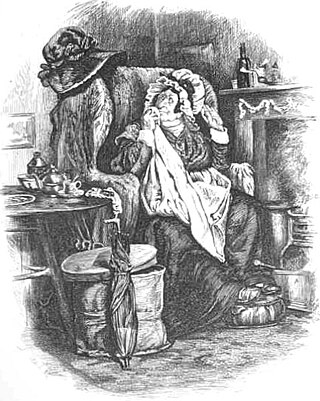 <span class="mw-page-title-main">Sarah Gamp</span> Fictional character in a Charles Dickens novel