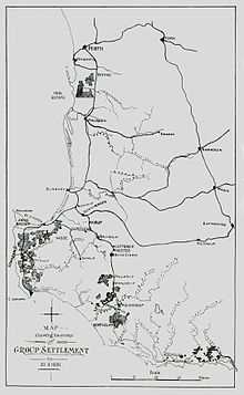 1930s map showing Group Settlement Scheme localities Wagroupsettlement.jpg