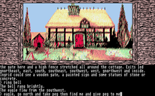 The game's parser allows the player to perform complex tasks (Atari ST screenshot). Gnome Ranger Atari ST screenshot.png