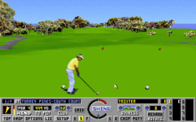 On the first tee. (MS-DOS) Links The Challenge of Golf screenshot.png