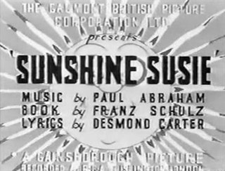 <i>Sunshine Susie</i> 1931 film by Victor Saville