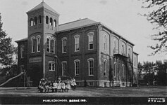 1st Berne High School Building (1888-1939; photo c.1910 after renovations)