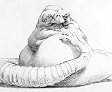 Concept artwork of Jabba the Hutt for Return of the Jedi designed by Industrial Light & Magic Jabbaconceptart.jpg