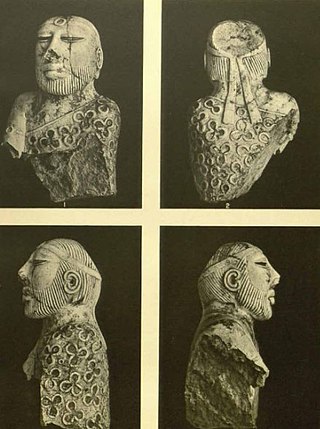 The bust of Priest King (2200-1900 B.C.), found at the