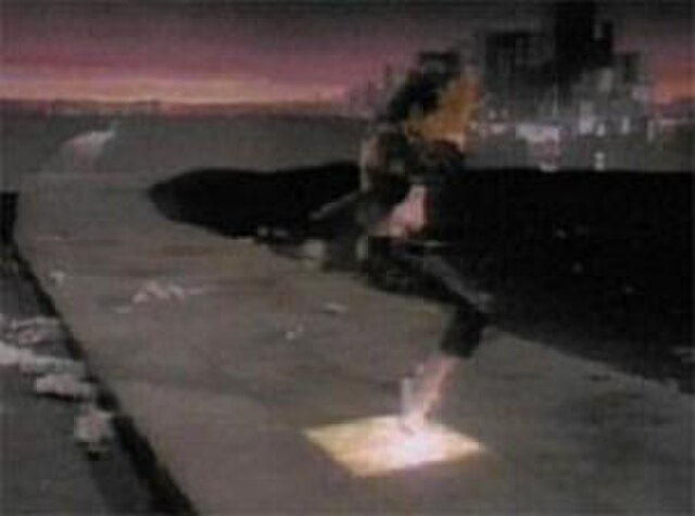 Jackson landing on his toes and illuminating a tile in the music video for "Billie Jean"