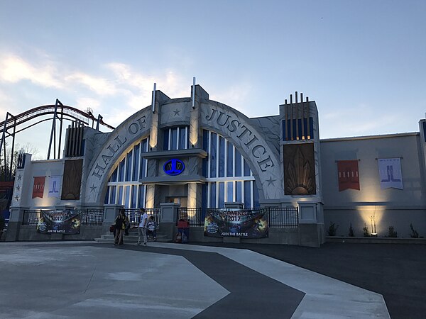 Ride building at Six Flags Over Georgia