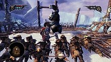 New features such as minions being able to ride wild animals are utilized to enhance their use by the player in combat. Overlord II Gameplay.jpg