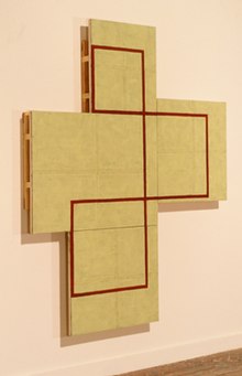 Rodney Carswell, 3 (In 4), oil, wax, canvas, wood, 72" x 72" x 4.5", 1994. Rodney Carswell 3 (In 4) 1994.jpg