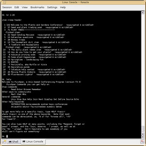 Интерфейс PicoSpan, просматриваемый через Konsole после подключения к Grex через SSH