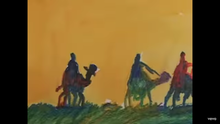 Screen capture from the music video for The Little Drummer Boy