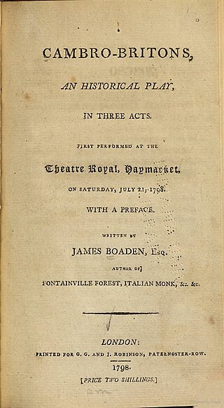 <i>Cambro-Britons</i> 1798 play