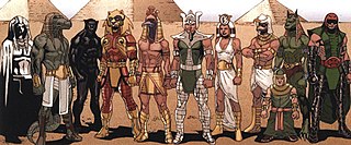 <span class="mw-page-title-main">Heliopolitans</span> Fictional group of gods from Marvel Comics