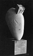 Joseph Csaky, 1922, Tête (Head), marble (white, gray veins), 55 cm