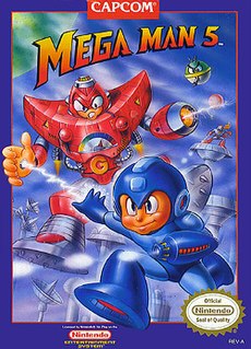 <i>Mega Man 5</i> 1992 action-platform video game published by Capcom and Nintendo