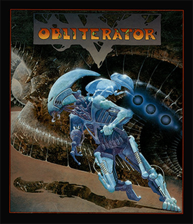 Obliterator is a side-scrolling arcade adventure computer game published by Psygnosis in 1988. It was released for Amiga, Atari ST, ZX Spectrum, Amstrad CPC, and MS-DOS. The game was programmed by David H. Lawson and its graphics were made by Garvan Corbett and Jim Ray Bowers. The soundtrack was composed by David Whittaker and the cover art is by the artist Roger Dean.