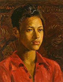 Portrait of Herman Kalahele by Mabel Alvarez, oil on board, 1939