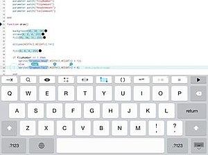 Editor of Codea version 2.0 on iOS 7 CodeaEditor.jpg