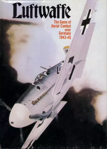 Cover art by Charles Harbaugh, 1971 Cover of Luftwaffe wargame 1971.png