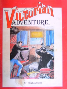 Box cover of second edition, 1985 Cover of Victorian Adventure RPG.png
