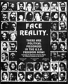 A 1989 pamphlet titled "Face Reality" from Freedom Now! features the faces of 48 alleged political prisoners Face Reality Political Prisoners Freedom Now.jpg