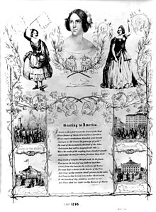 Poster of Jenny Lind's first engagement in New York. The theatre was named "Jenny Lind Hall", before it was finished. JENNY LIND POSTER, 1850..jpg