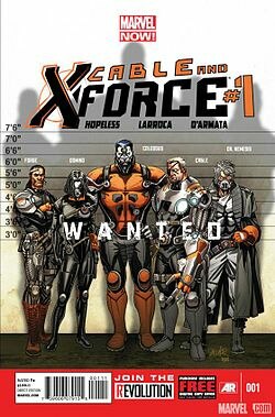 Cover of Cable and X-Force (February 2013). Art by Salvador Larroca.