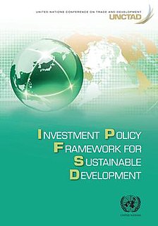 Investment Policy Framework for Sustainable Development