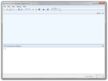Windows PowerShell Integrated Scripting Environment (ISE) Windows 7 graphical command shell.png