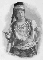 Middle-aged white woman in pirate costume