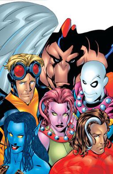Exiles vol. 1 #1. Art by Mike McKone. This cover features the original roster.