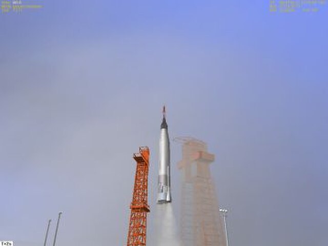 Orbiter recreation of a launch using an add-on that recreates the Mercury-Atlas 6 mission