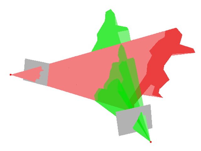 A "visual hull" reconstructed from multiple viewpoints