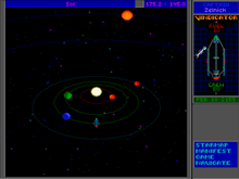 The Captain's ship enters the Solar System at the beginning of the game. StarControl2 Entering Sol System.png