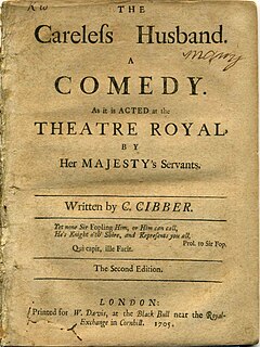 <i>The Careless Husband</i> 1704 play