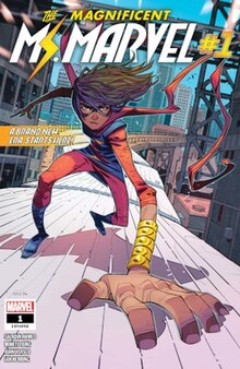 Cover of The Magnificent Ms. Marvel (2019) #1 with art by Eduard Petrovich. The Magnificent Ms. Marvel (2019) 1, standard cover.jpg