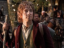 Martin Freeman as the young Bilbo Baggins in Peter Jackson's 2012 film The Hobbit: An Unexpected Journey Young Bilbo.jpg