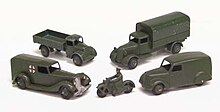 A limited-edition set of Dinky Toys from the mid-1950s shipped to the South African Defence Force Dinky Toys SA Defence Force set.jpg