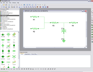 EcosimPro in schematischer Ansicht, zur Erstellung grafischer Modelle