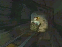 IGN was impressed by the mine cart sequence shown at Space World 1999. Minecart.PNG