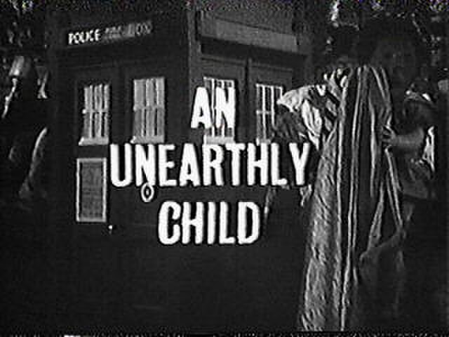 The episode title screen of the unaired pilot episode of Doctor Who.