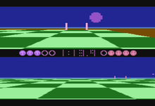 Gameplay screenshot (Atari 8-bit) Ballblazer Atari 8-bit PAL screenshot.png