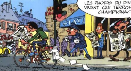 Gaston's first Spirou et Fantasio appearance