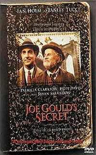 <i>Joe Goulds Secret</i> (film) 2000 American drama film by Stanley Tucci