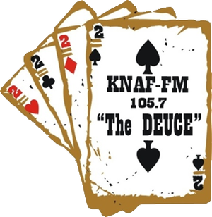 KNAF TheDeuce105.7 logo.png