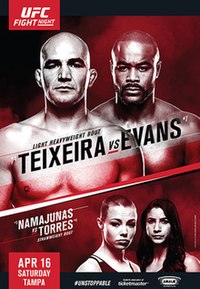 Afiŝo aŭ emblemo por UFC sur Fox: Teixeira vs. Evans.