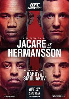UFC Fight Night: Jacaré vs. Hermansson UFC mixed martial arts event in 2019