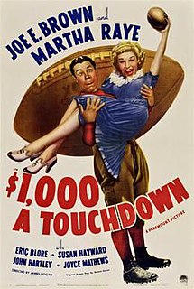 <i>$1,000 a Touchdown</i> 1939 film by James P. Hogan