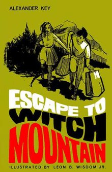 Cover of Escape to Witch Mountain (1968) by Alexander Key, Illustration by Leon B. Wisdom, Jr.jpg