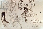 Scene from La Boutique Fantastique drawn by Picasso (1919)