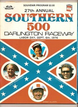 1976 Southern 500 program cover